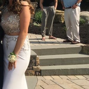 Beautiful Long Two Piece Prom Dress